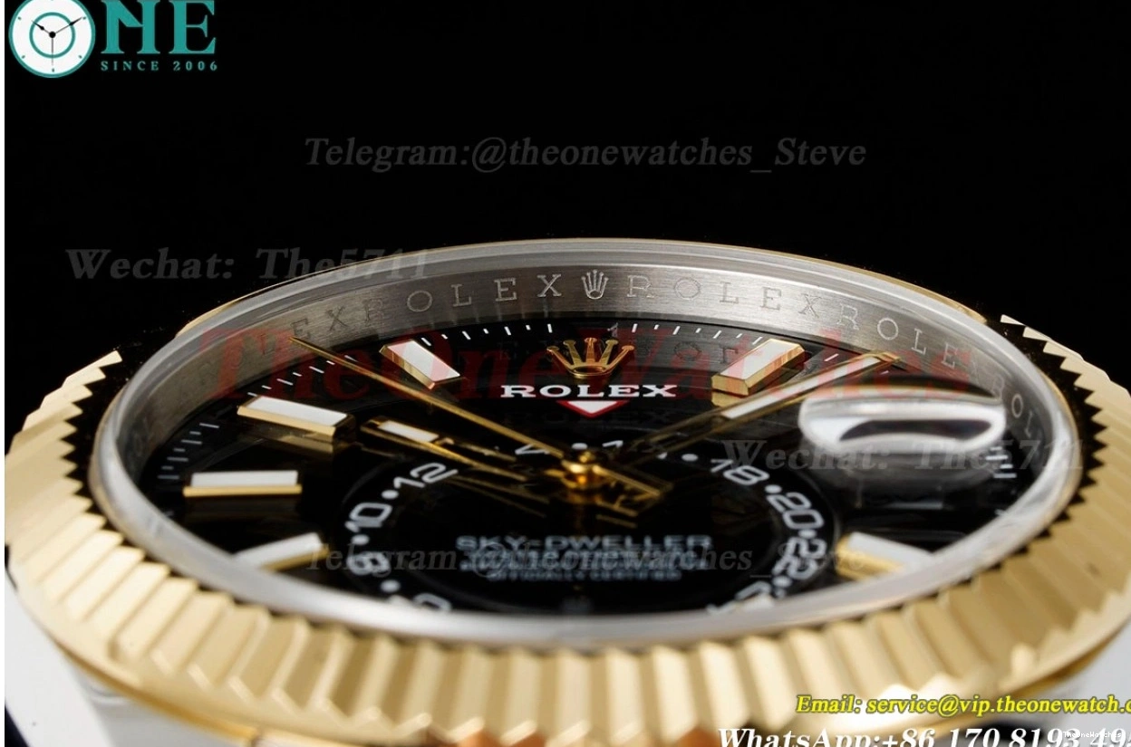 42mm SkyDweller A9001 326933  SS Oyster FNF Stk YG Black 0501